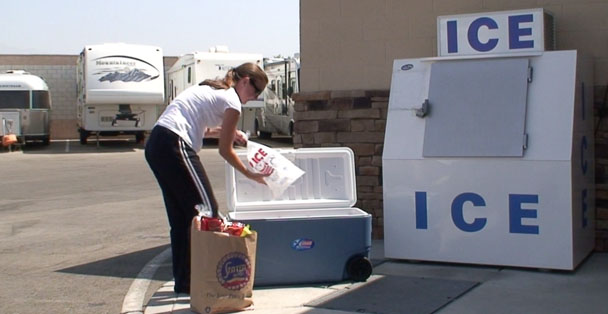 Ice for camping